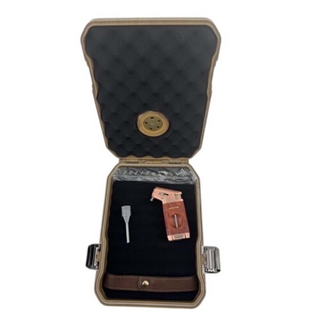 AWOTE Travel Cigar Humidor Mens OS Brown Wood Grain Airtight Waterproof Case